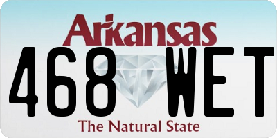 AR license plate 468WET