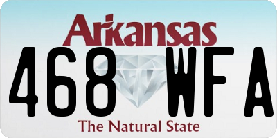 AR license plate 468WFA
