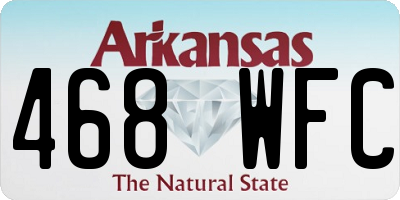 AR license plate 468WFC