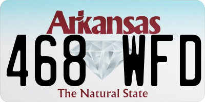 AR license plate 468WFD
