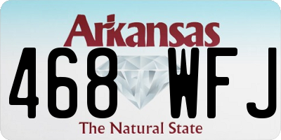 AR license plate 468WFJ
