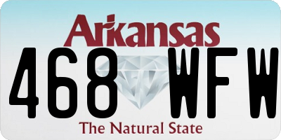 AR license plate 468WFW