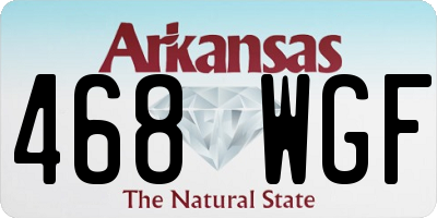 AR license plate 468WGF