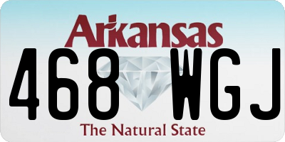 AR license plate 468WGJ
