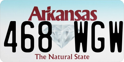 AR license plate 468WGW