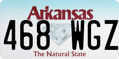 AR license plate 468WGZ