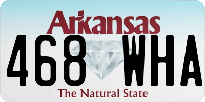 AR license plate 468WHA