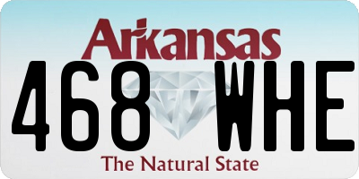 AR license plate 468WHE