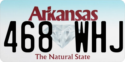 AR license plate 468WHJ