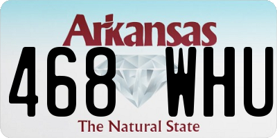 AR license plate 468WHU