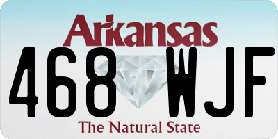 AR license plate 468WJF