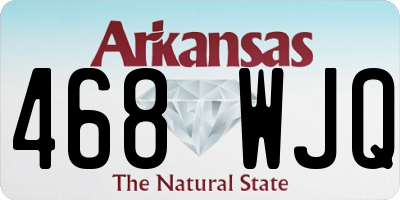 AR license plate 468WJQ