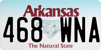 AR license plate 468WNA