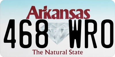 AR license plate 468WRO