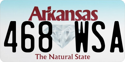 AR license plate 468WSA
