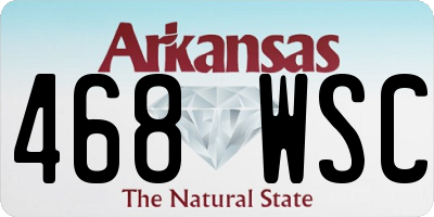 AR license plate 468WSC