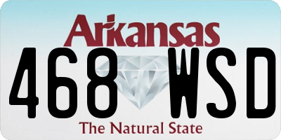 AR license plate 468WSD