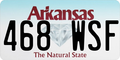 AR license plate 468WSF