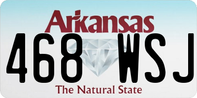 AR license plate 468WSJ