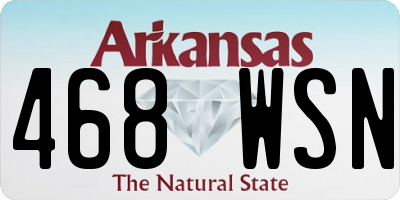 AR license plate 468WSN