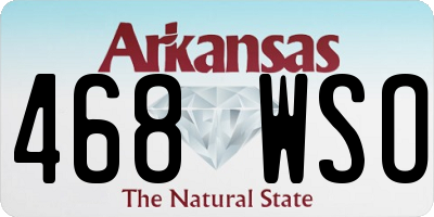 AR license plate 468WSO