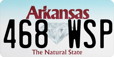 AR license plate 468WSP