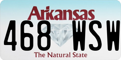 AR license plate 468WSW