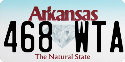 AR license plate 468WTA
