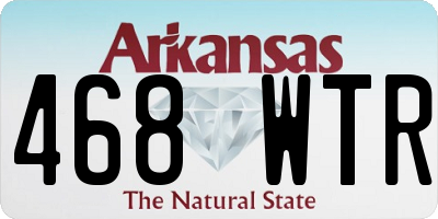 AR license plate 468WTR