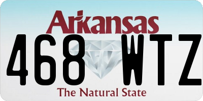 AR license plate 468WTZ