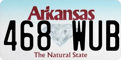 AR license plate 468WUB