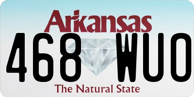 AR license plate 468WUO
