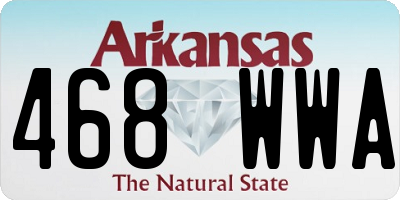 AR license plate 468WWA