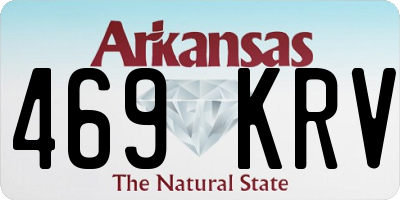 AR license plate 469KRV