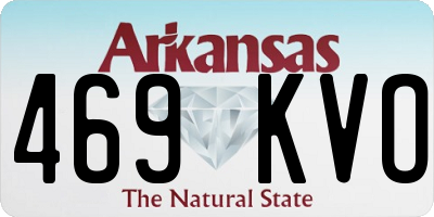 AR license plate 469KVO