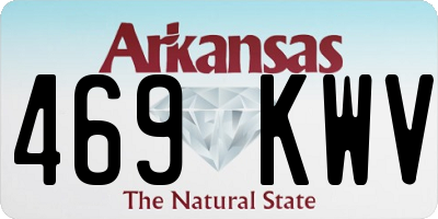 AR license plate 469KWV