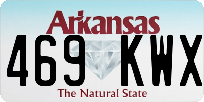 AR license plate 469KWX