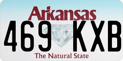 AR license plate 469KXB