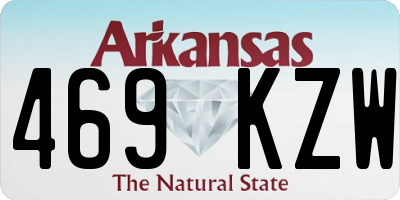 AR license plate 469KZW