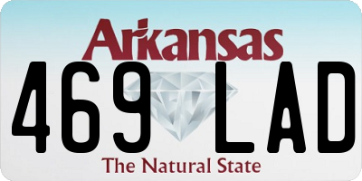 AR license plate 469LAD
