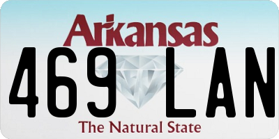 AR license plate 469LAN