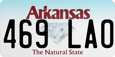 AR license plate 469LAO