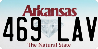 AR license plate 469LAV