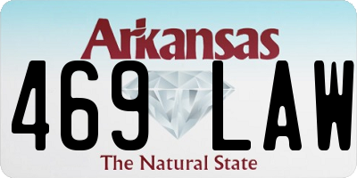 AR license plate 469LAW