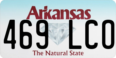 AR license plate 469LCO