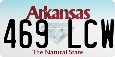 AR license plate 469LCW
