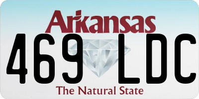 AR license plate 469LDC