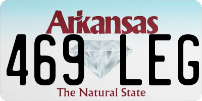 AR license plate 469LEG