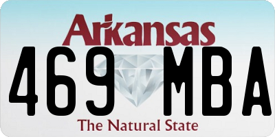 AR license plate 469MBA