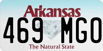 AR license plate 469MGO